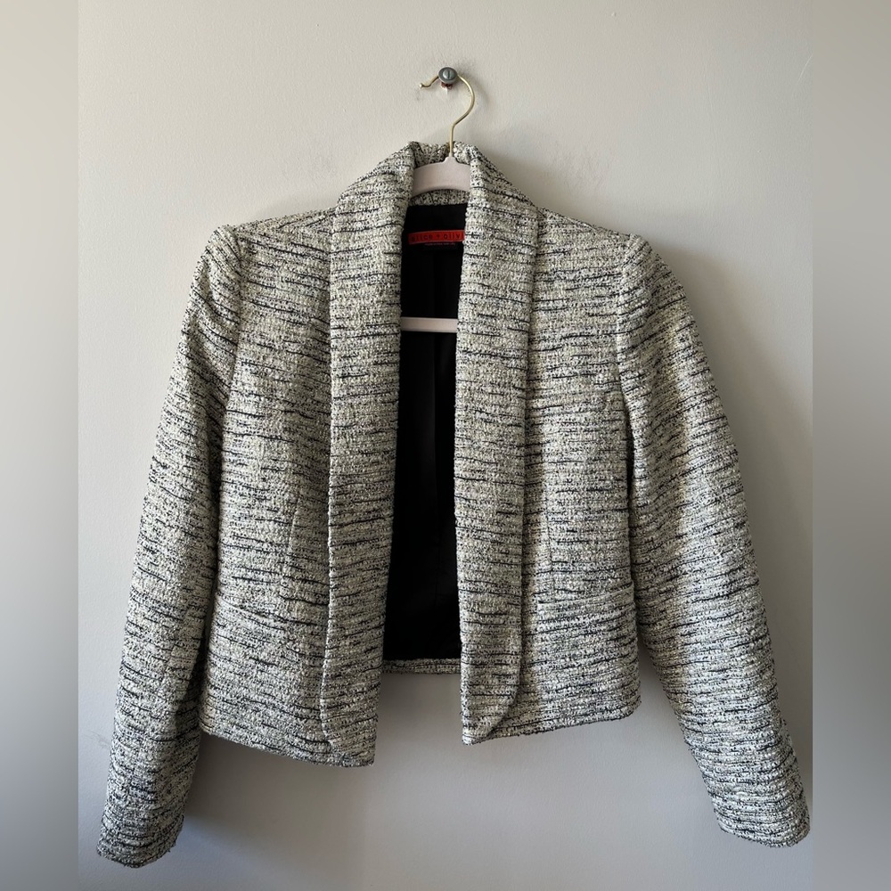 ALICE + OLIVIA - Metallic Tweed Blazer/Jacket - XS- Made in NY City - Picture 4 of 15